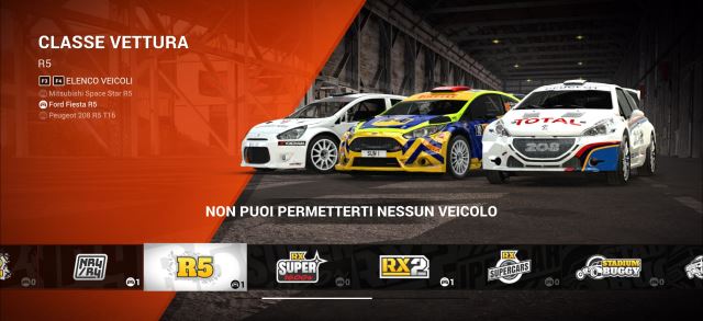 Macchine e autovetture rally