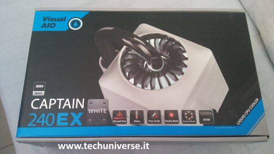 Scatola e unboxing DeepCool Captain 240 EX RGB