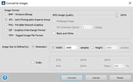 Convertire file PDF in immagine